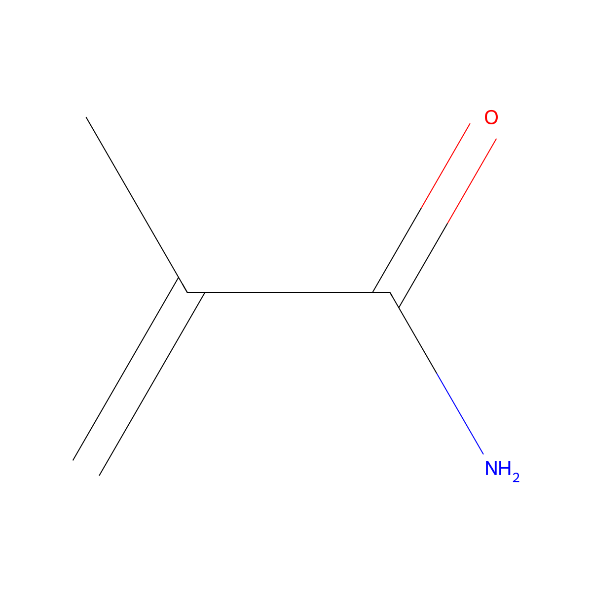 Methacrylamide molecular structure, CAS 79-39-0