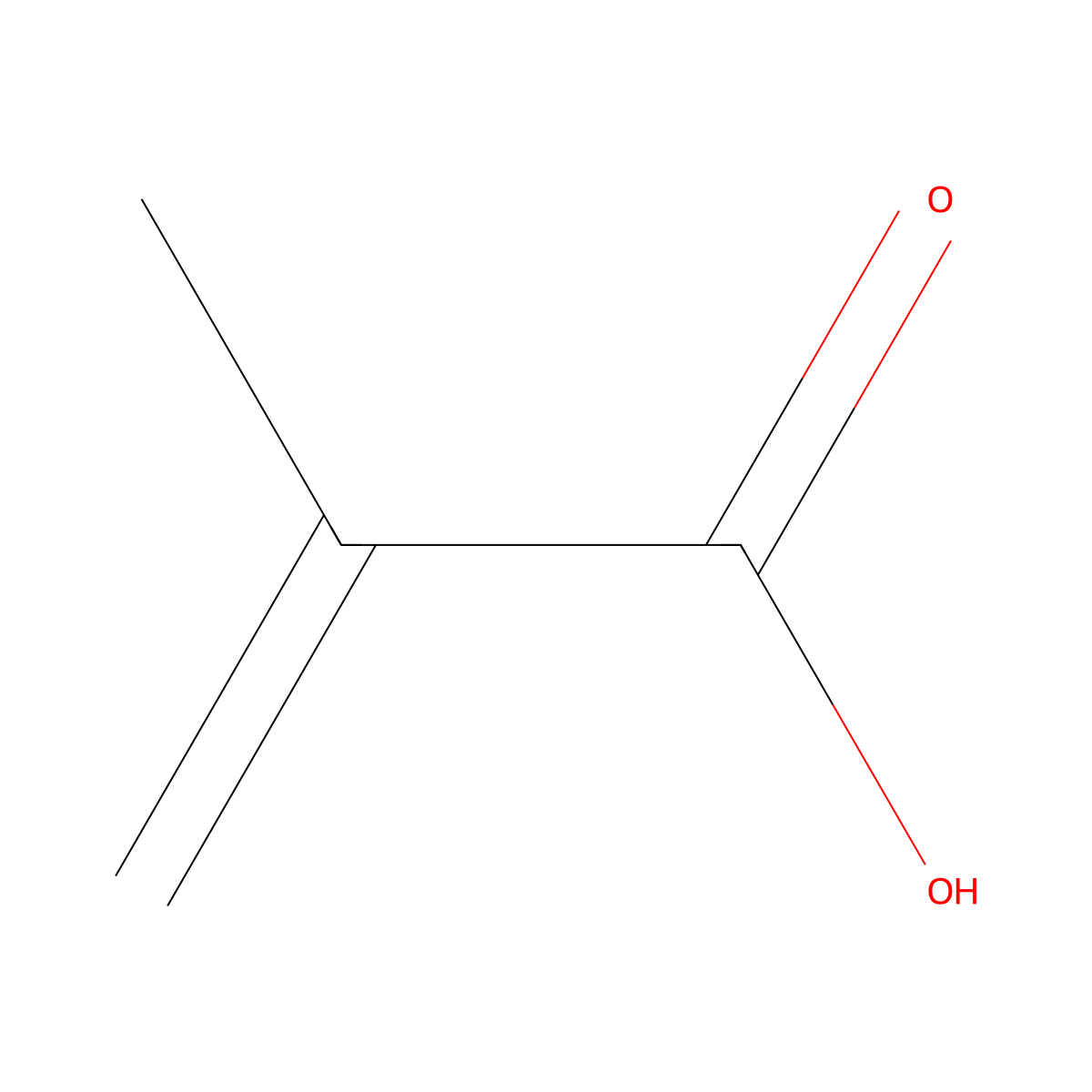 Methacrylic Acid molecular structure, CAS 79-41-4