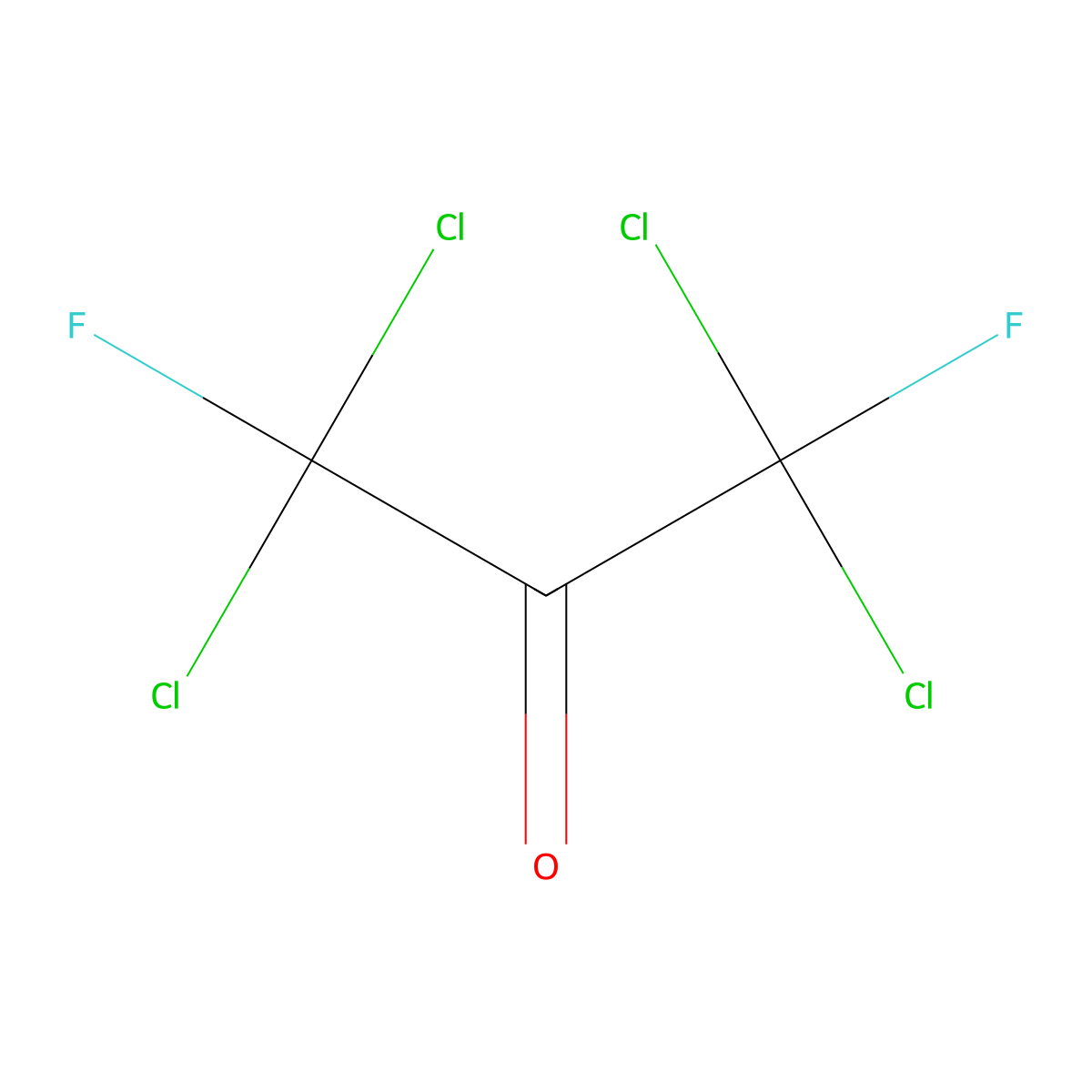 1,3-Difluorotetrachloroacetone molecular structure, CAS 79-51-6