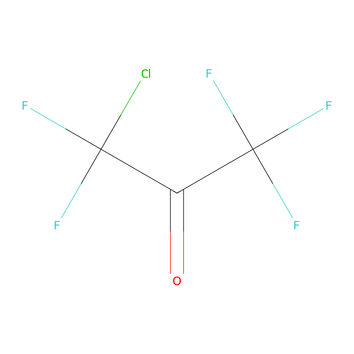 1-Chloro-1,1,3,3,3-pentafluoro-2-propanone molecular structure, CAS 79-53-8