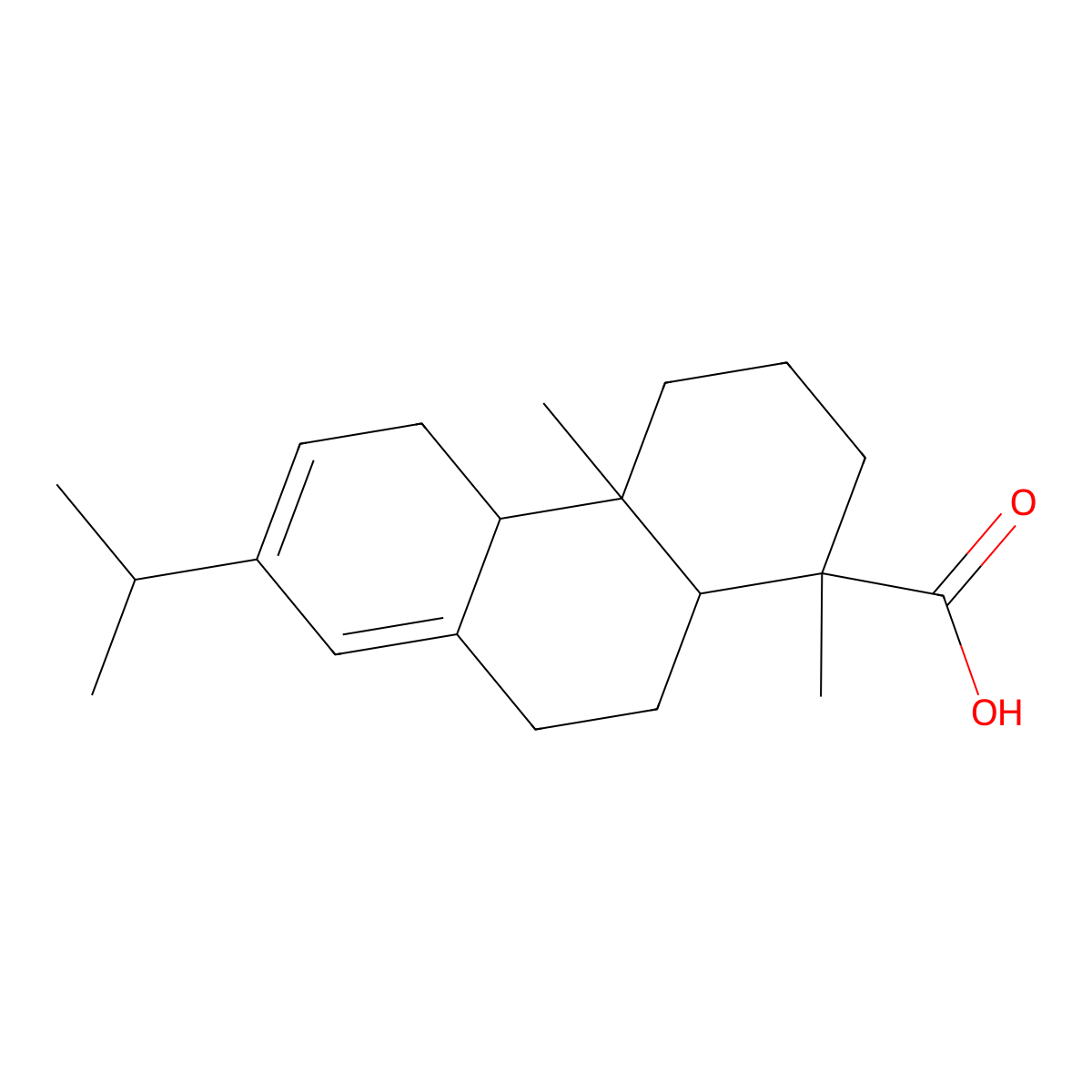 Levopimaric acid molecular structure, CAS 79-54-9
