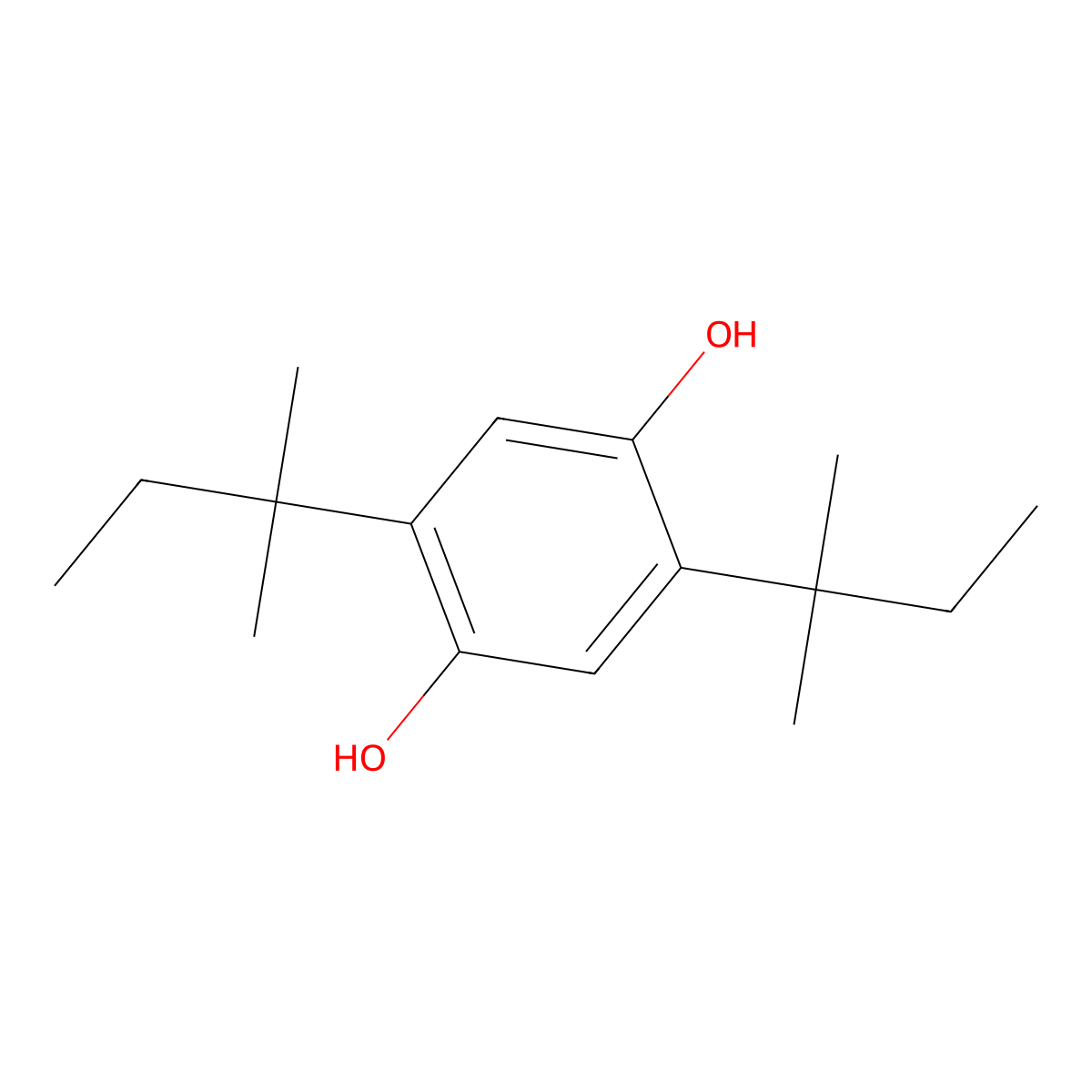 2,5-Di-t-pentylhydroquinone molecular structure, CAS 79-74-3
