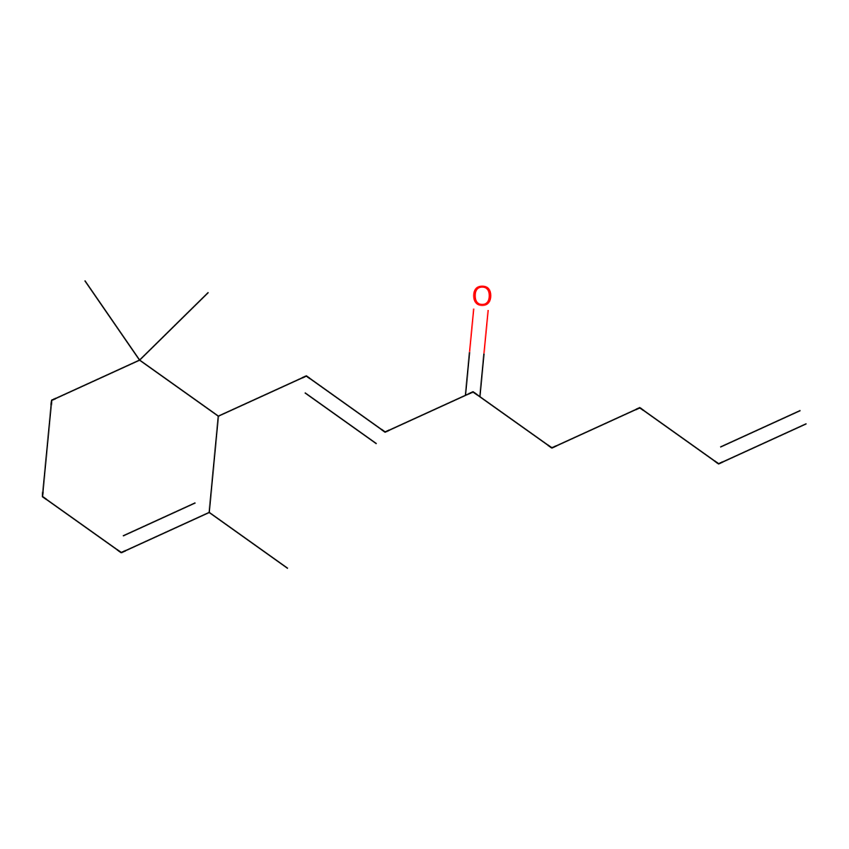Allyl-alpha-ionone molecular structure, CAS 79-78-7