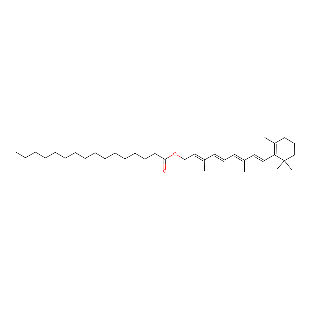 Retinol Palmitate molecular structure, CAS 79-81-2