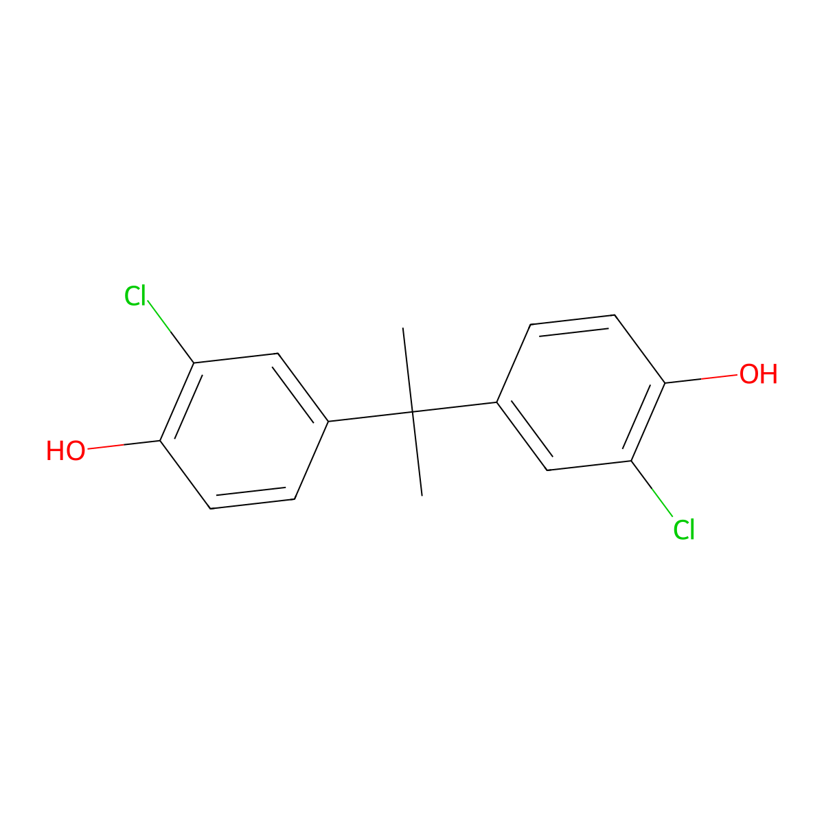 3,3'-Dichlorobisphenol A molecular structure, CAS 79-98-1
