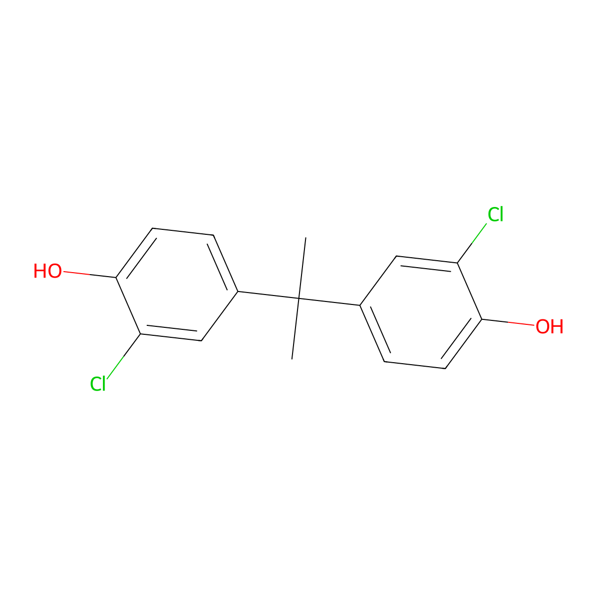 3,3'-Dichlorobisphenol A molecular structure, CAS 79-98-1