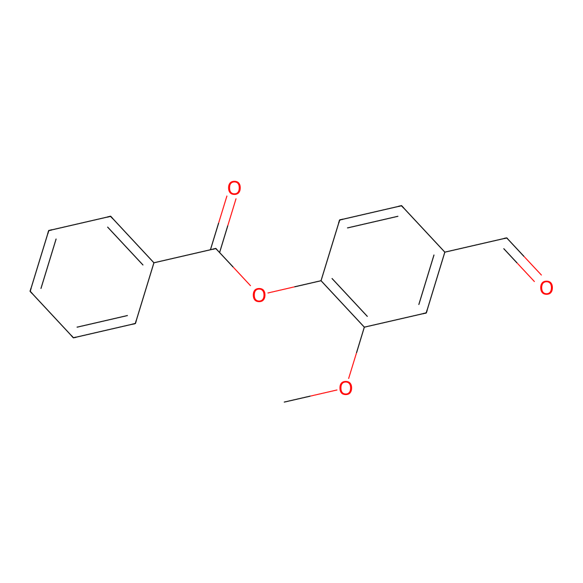 4-Formyl-2-methoxyphenyl benzoate molecular structure, CAS 790-16-9