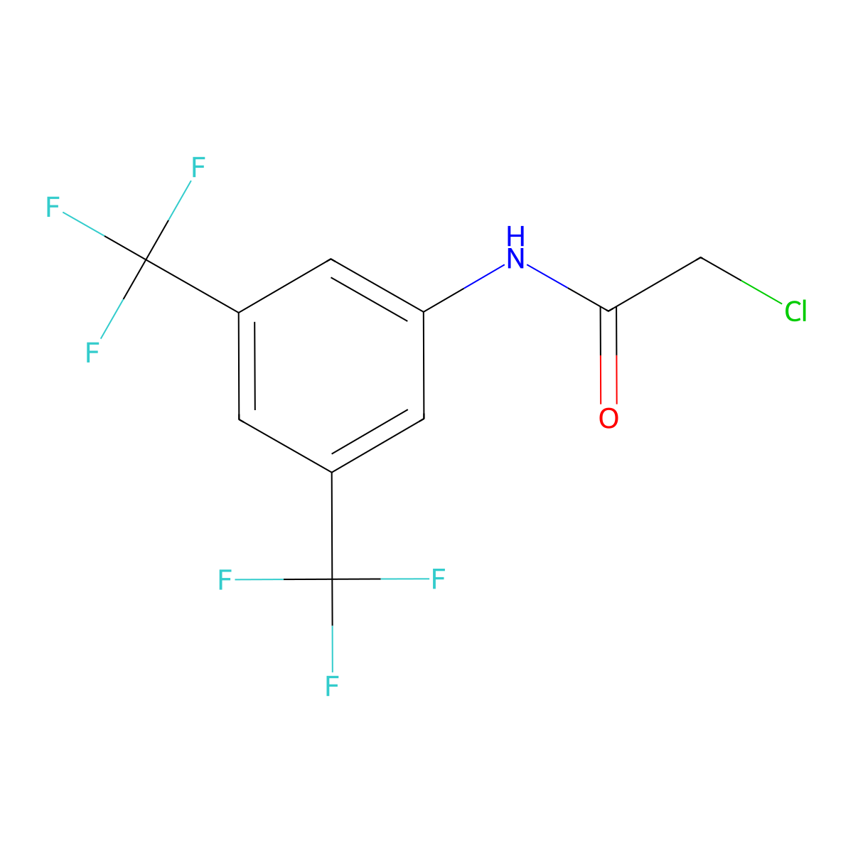 N-[3,5-Bis(trifluoromethyl)phenyl]-2-chloroacetamide molecular structure, CAS 790-75-0