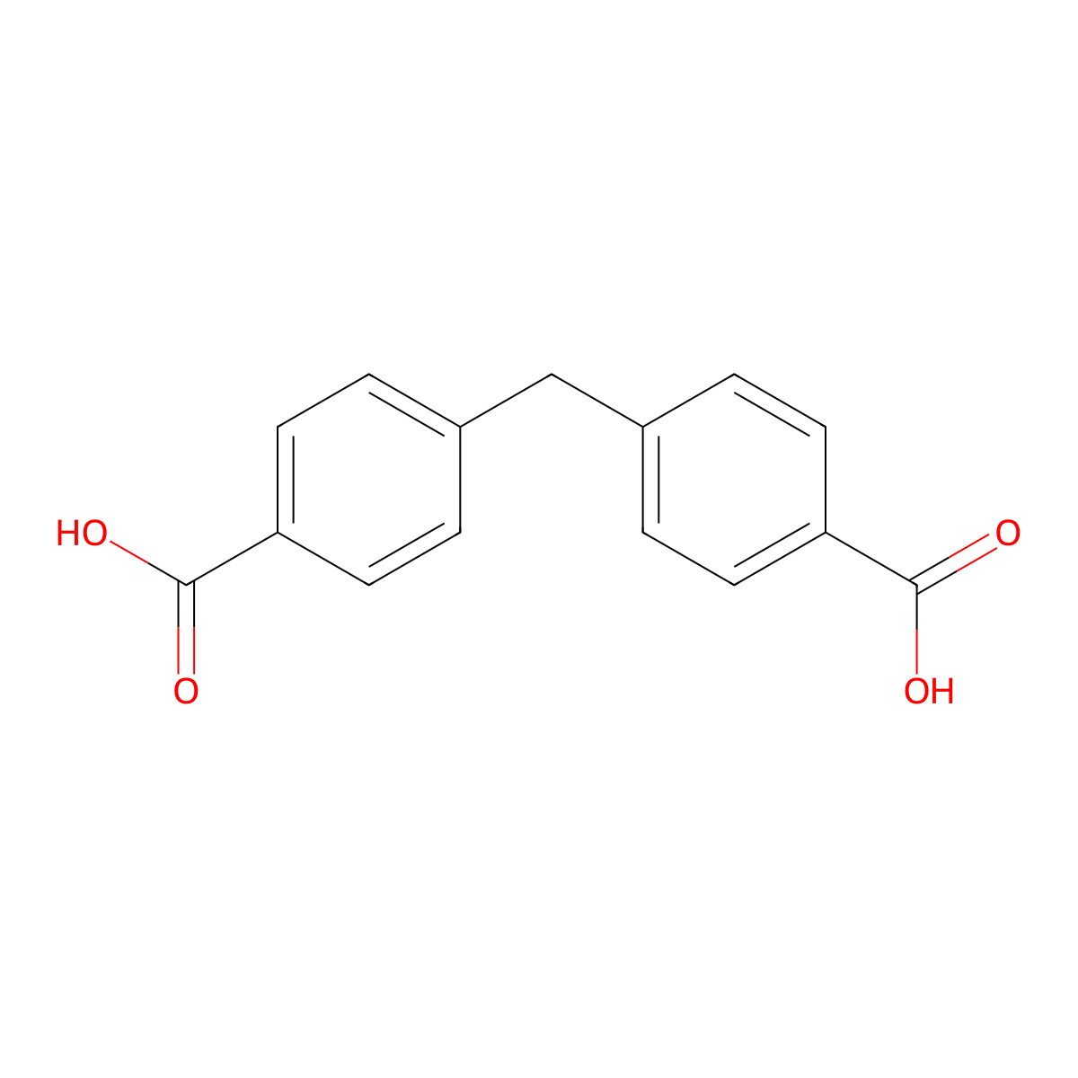 Diphenylmethane-4,4'-dicarboxylic acid molecular structure, CAS 790-83-0