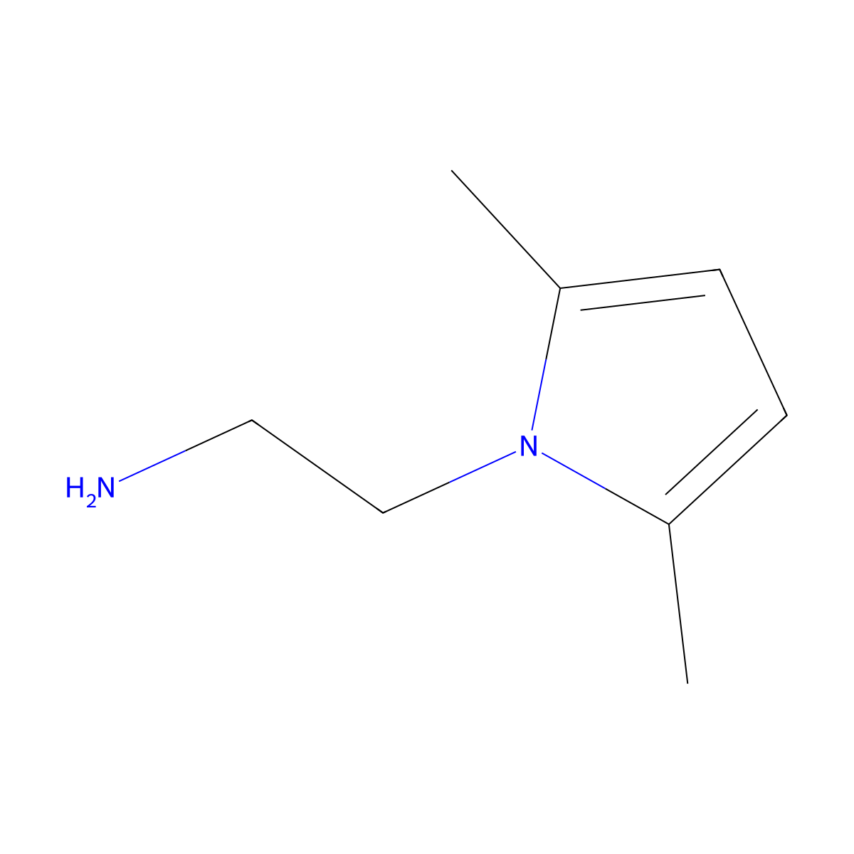 2-(2,5-Dimethyl-1H-pyrrol-1-yl)ethan-1-amine molecular structure, CAS 79000-51-4