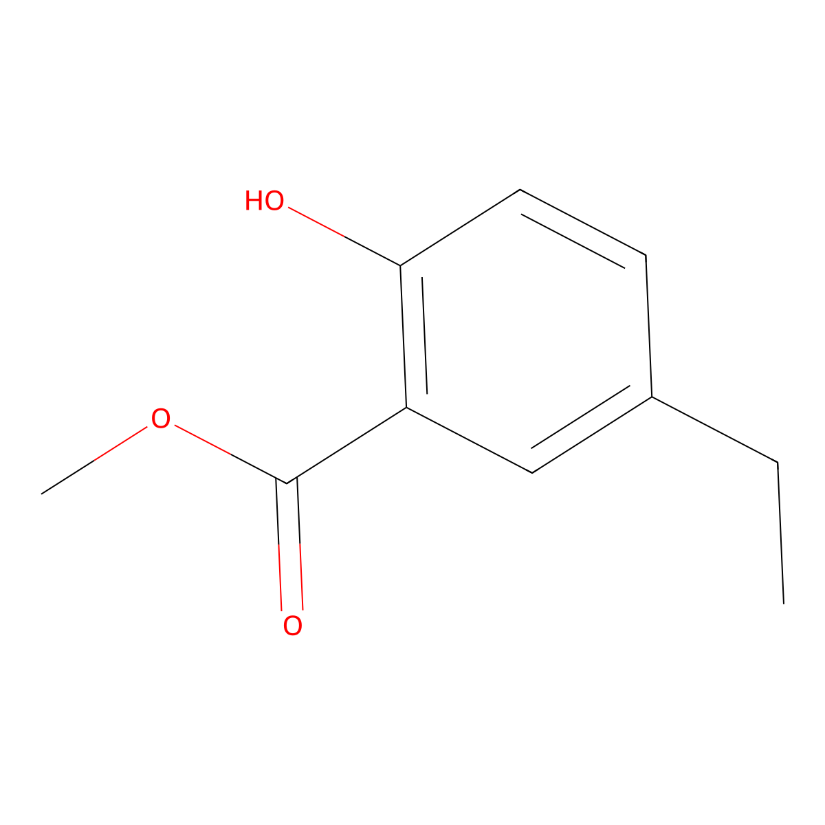 Methyl 5-ethyl-2-hydroxybenzoate molecular structure, CAS 79003-26-2