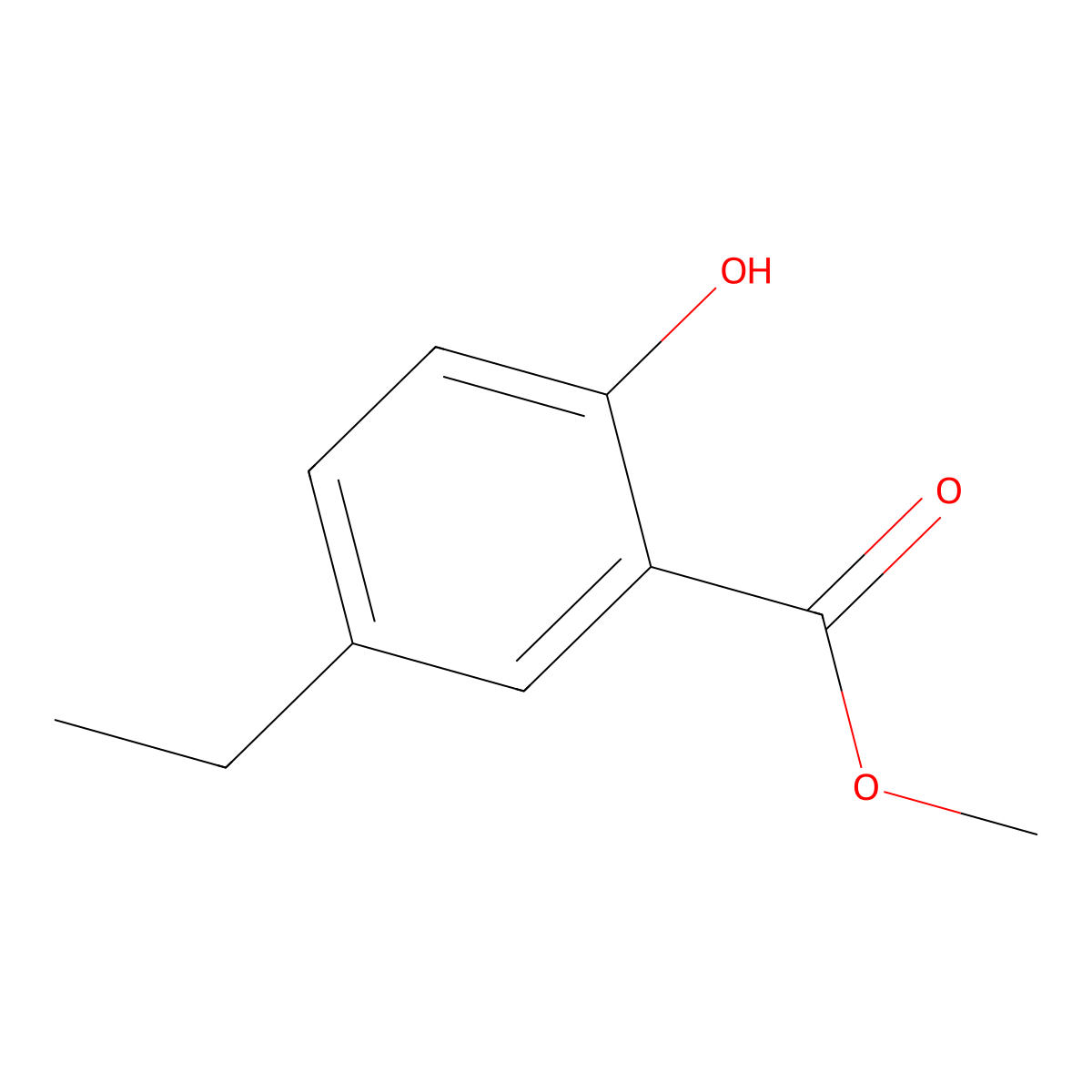 Methyl 5-ethyl-2-hydroxybenzoate molecular structure, CAS 79003-26-2