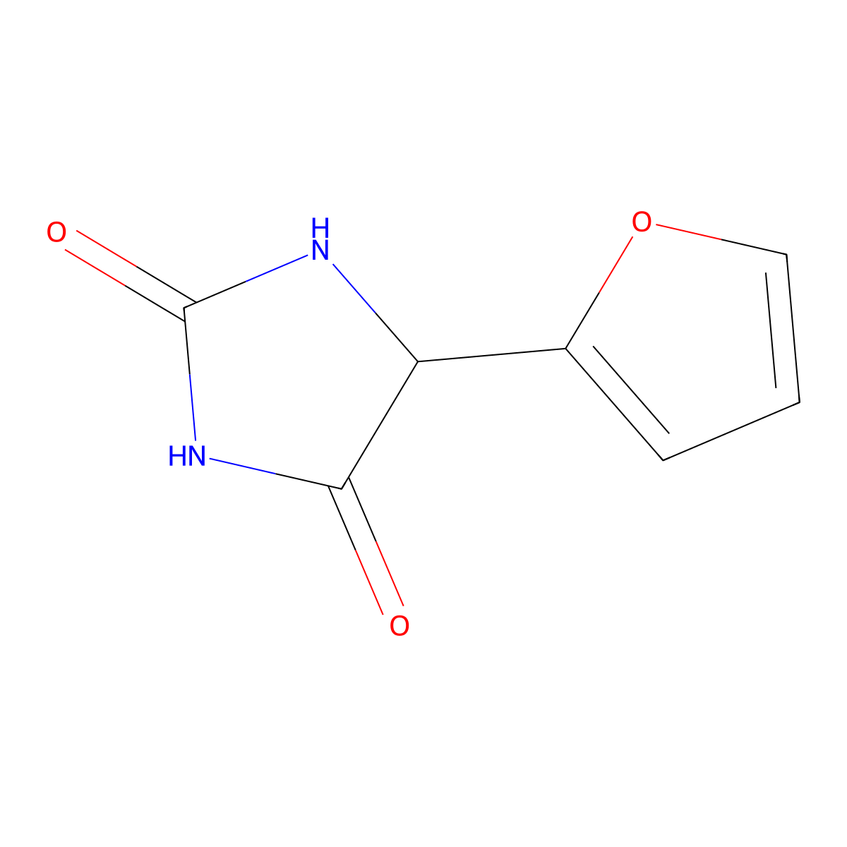 5-(Furan-2-yl)imidazolidine-2,4-dione molecular structure, CAS 79003-59-1
