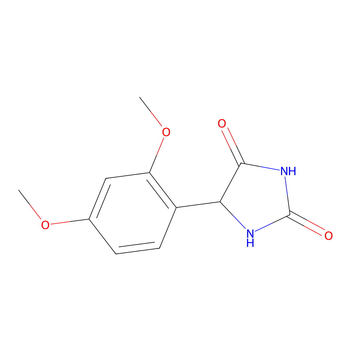 5-(2,4-Dimethoxyphenyl)imidazolidine-2,4-dione molecular structure, CAS 79003-60-4
