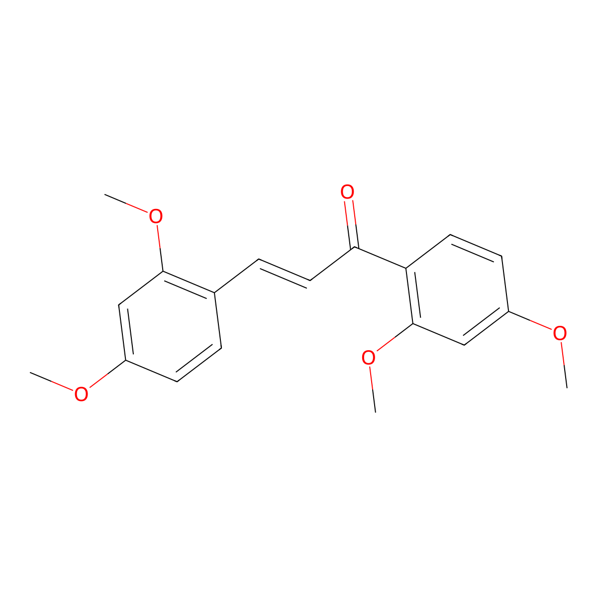 1,3-Bis(2,4-dimethoxyphenyl)prop-2-en-1-one molecular structure, CAS 79004-62-9
