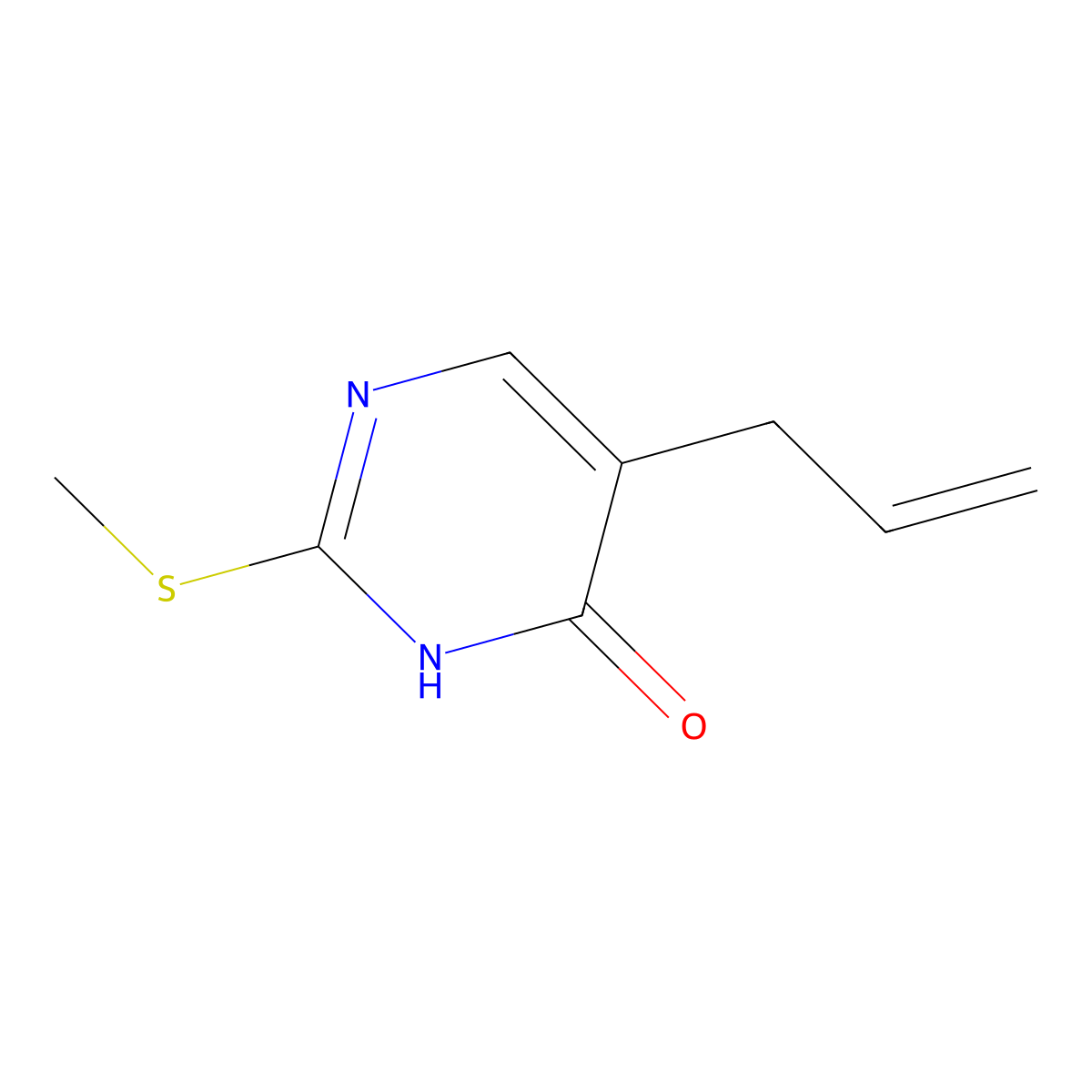 2-(Methylsulfanyl)-5-(prop-2-en-1-yl)pyrimidin-4(3H)-one molecular structure, CAS 79005-59-7