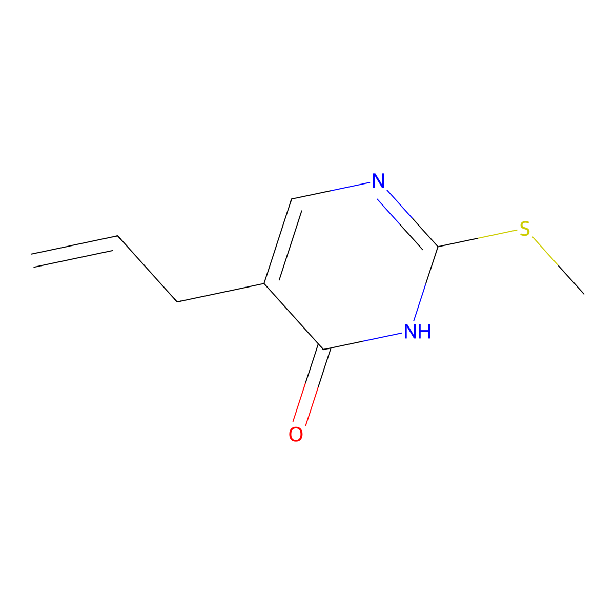 2-(Methylsulfanyl)-5-(prop-2-en-1-yl)pyrimidin-4(3H)-one molecular structure, CAS 79005-59-7