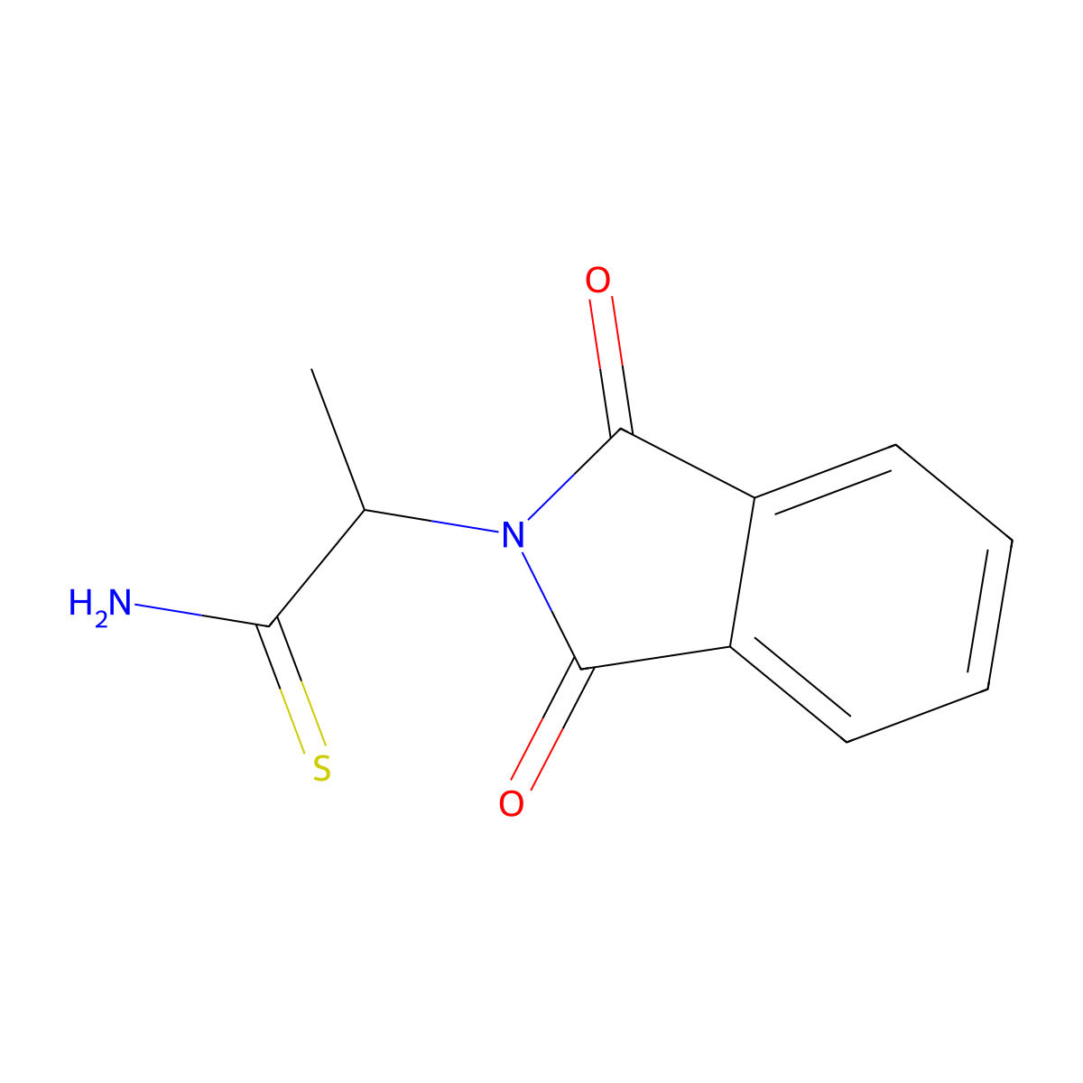 2-(1,3-Dioxoisoindol-2-yl)propanethioamide molecular structure, CAS 79005-63-3