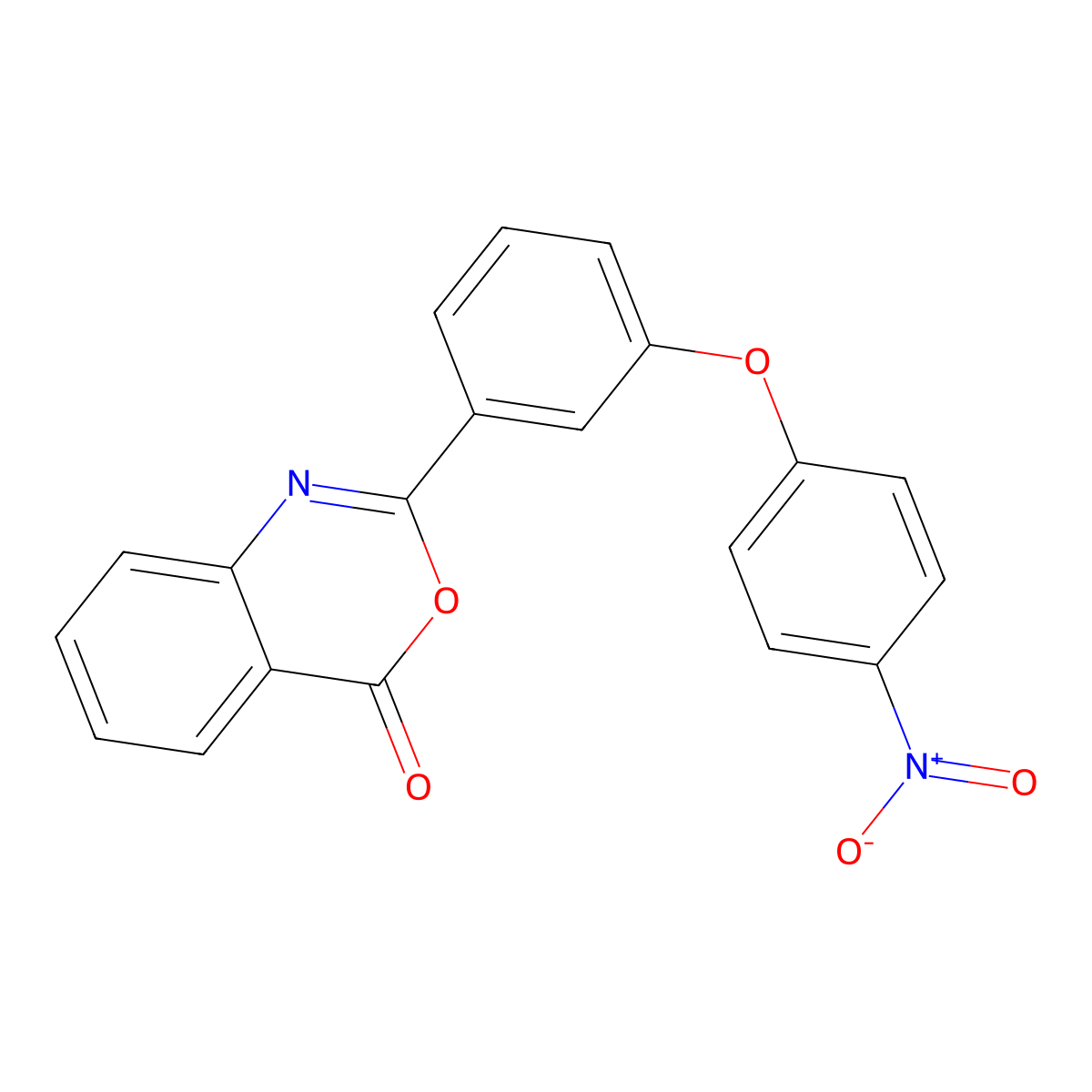 2-[3-(4-Nitrophenoxy)phenyl]-3,1-benzoxazin-4-one molecular structure, CAS 79006-54-5