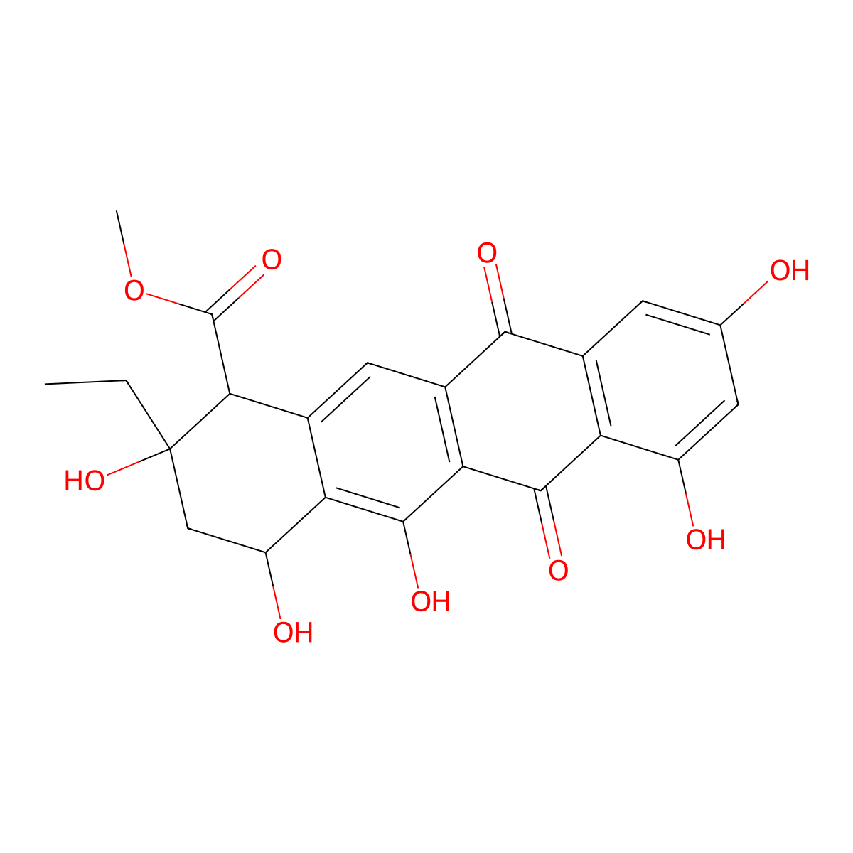 2-Hydroxyaklavinone molecular structure, CAS 79008-78-9