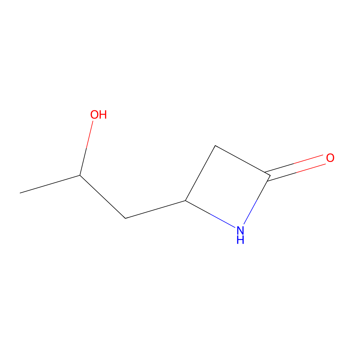 4-(2-Hydroxypropyl)azetidin-2-one molecular structure, CAS 79009-11-3