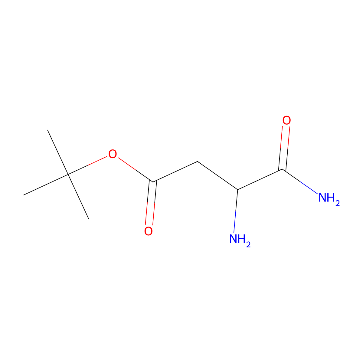 L-Aspartic alpha-amide beta-t-butyl ester molecular structure, CAS 79009-38-4