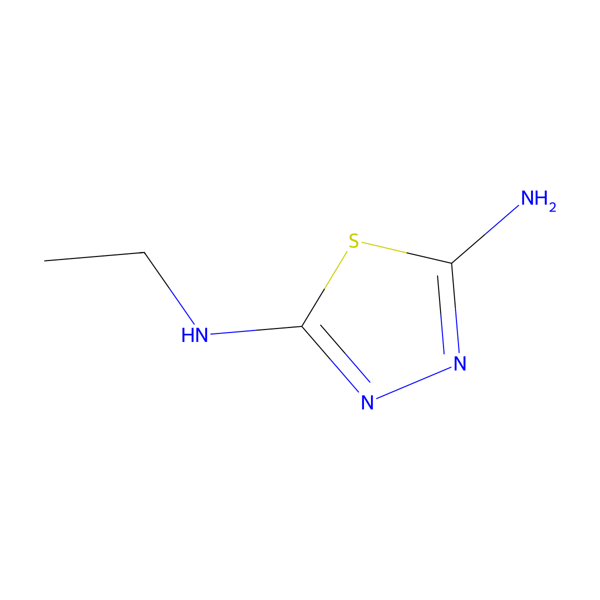 N-Ethyl-1,3,4-thiadiazole-2,5-diamine molecular structure, CAS 79010-42-7