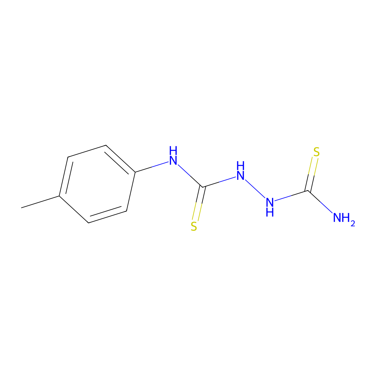 1,2-Hydrazinedicarbothioamide, N-(4-methylphenyl)- molecular structure, CAS 79010-44-9