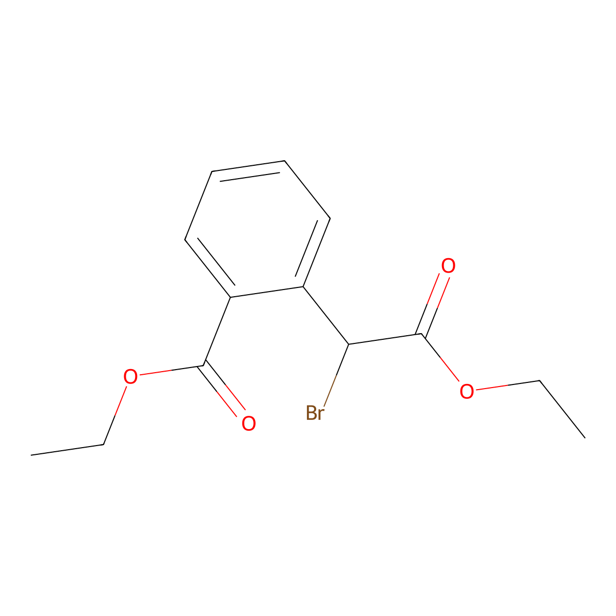 Ethyl 2-(1-bromo-2-ethoxy-2-oxoethyl)benzoate molecular structure, CAS 79016-11-8