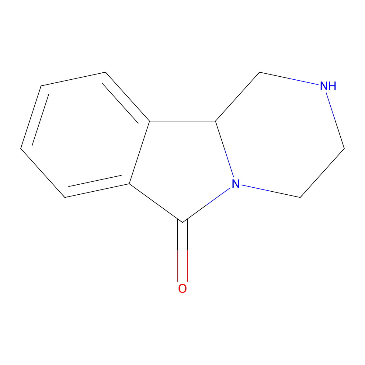 1,2,3,4-Tetrahydropyrazino[2,1-a]isoindol-6(10bH)-one molecular structure, CAS 79016-59-4