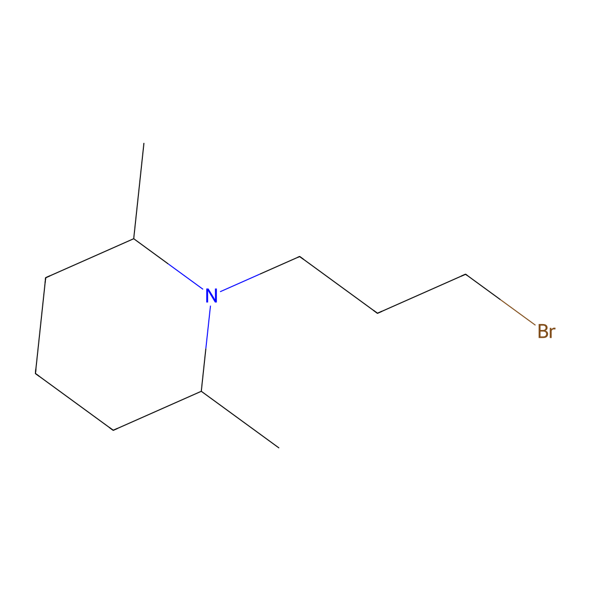 1-(3-Bromopropyl)-2,6-dimethylpiperidine molecular structure, CAS 790163-98-3