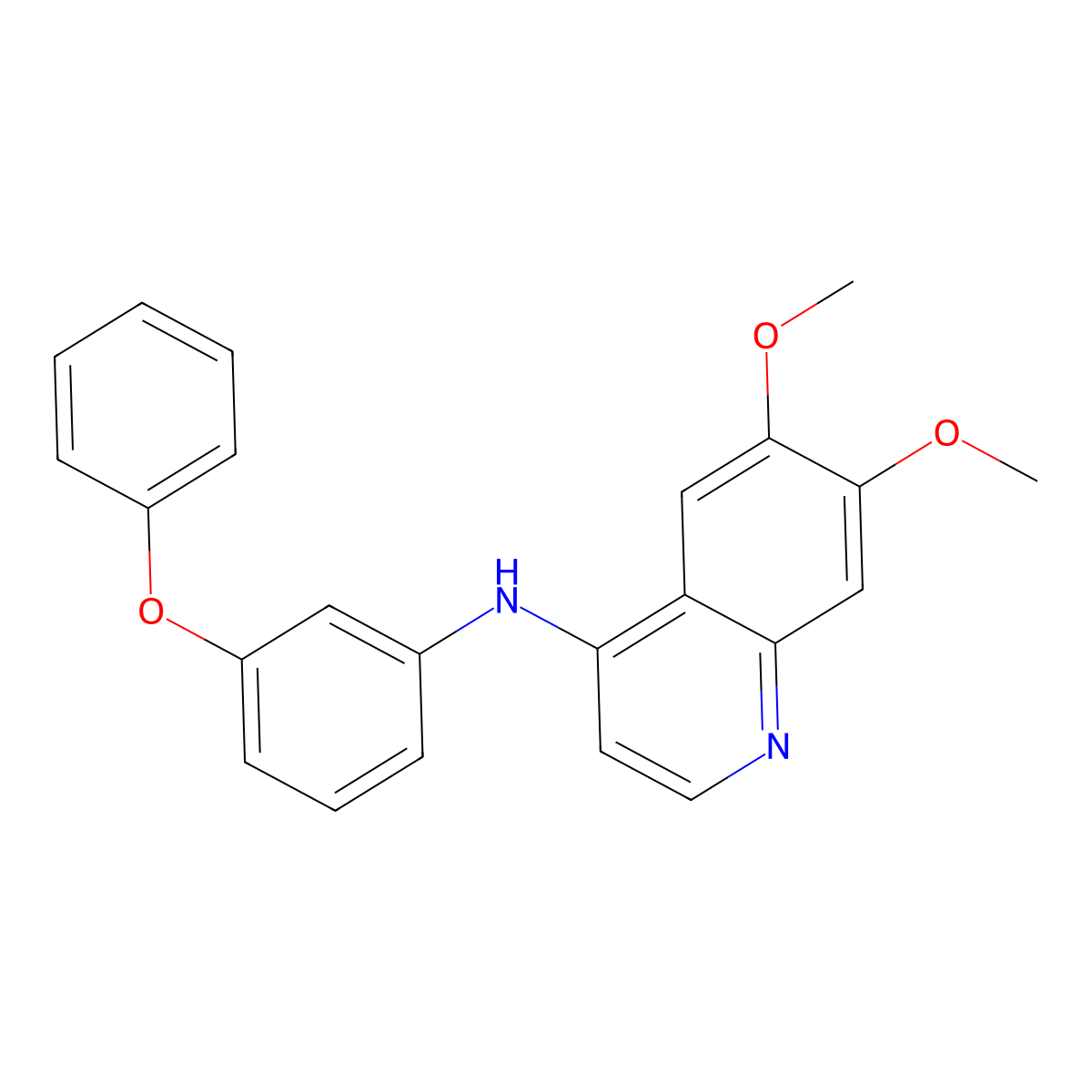 6,7-dimethoxy-N-(3-phenoxyphenyl)quinolin-4-amine molecular structure, CAS 790186-68-4