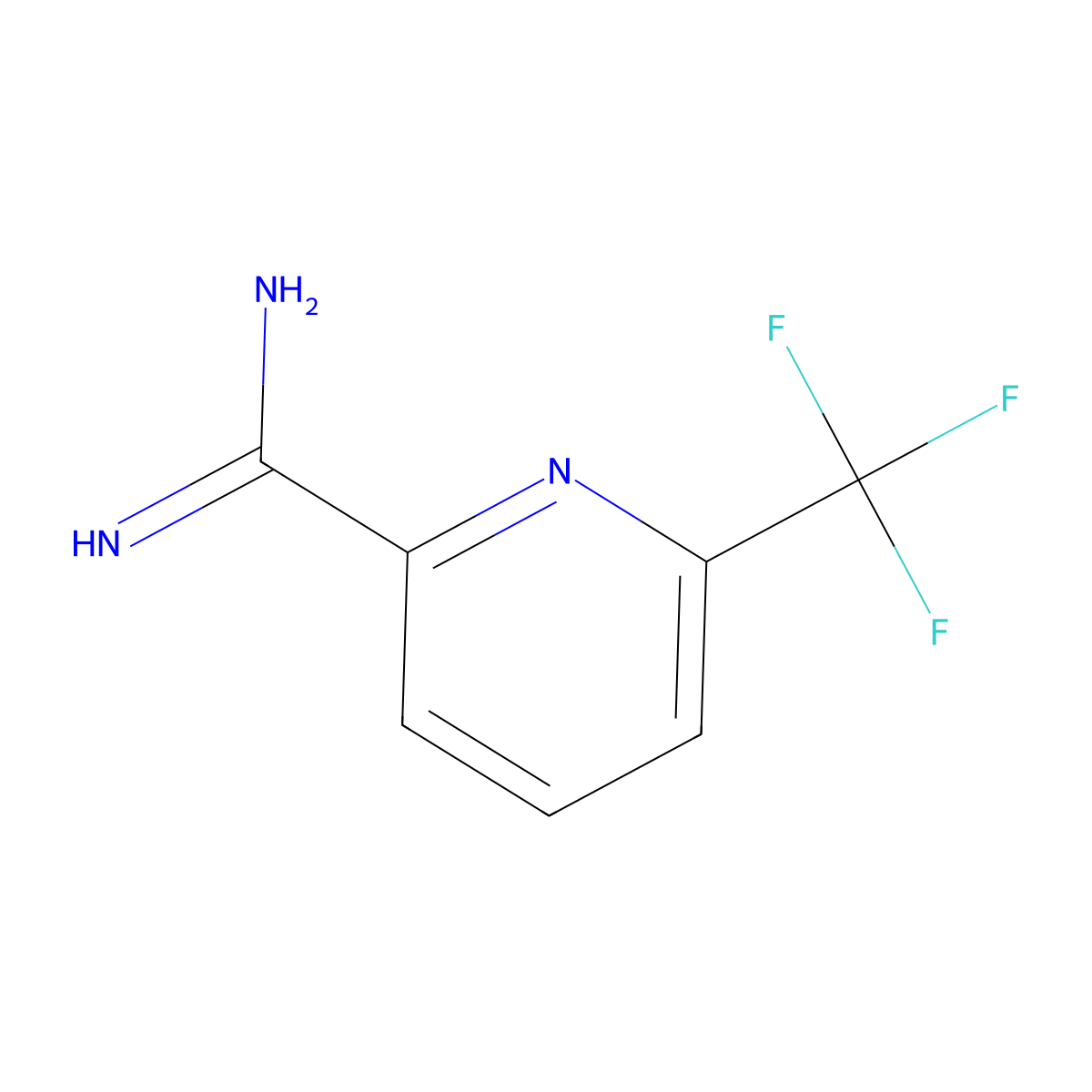 6-(Trifluoromethyl)picolinimidamide molecular structure, CAS 790195-74-3