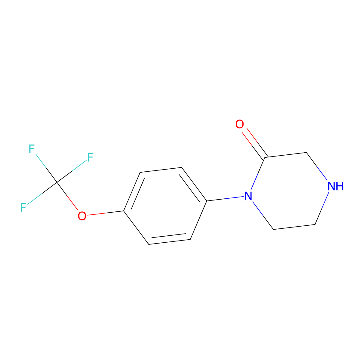 1-(4-Trifluoromethoxy-phenyl)-piperazin-2-one molecular structure, CAS 790195-84-5