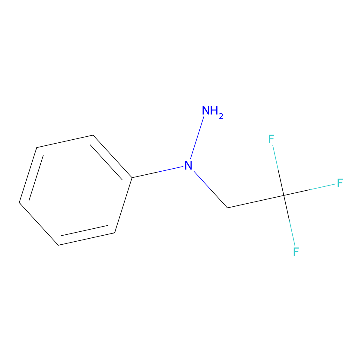 1-Phenyl-1-(2,2,2-trifluoroethyl)hydrazine molecular structure, CAS 790199-66-5