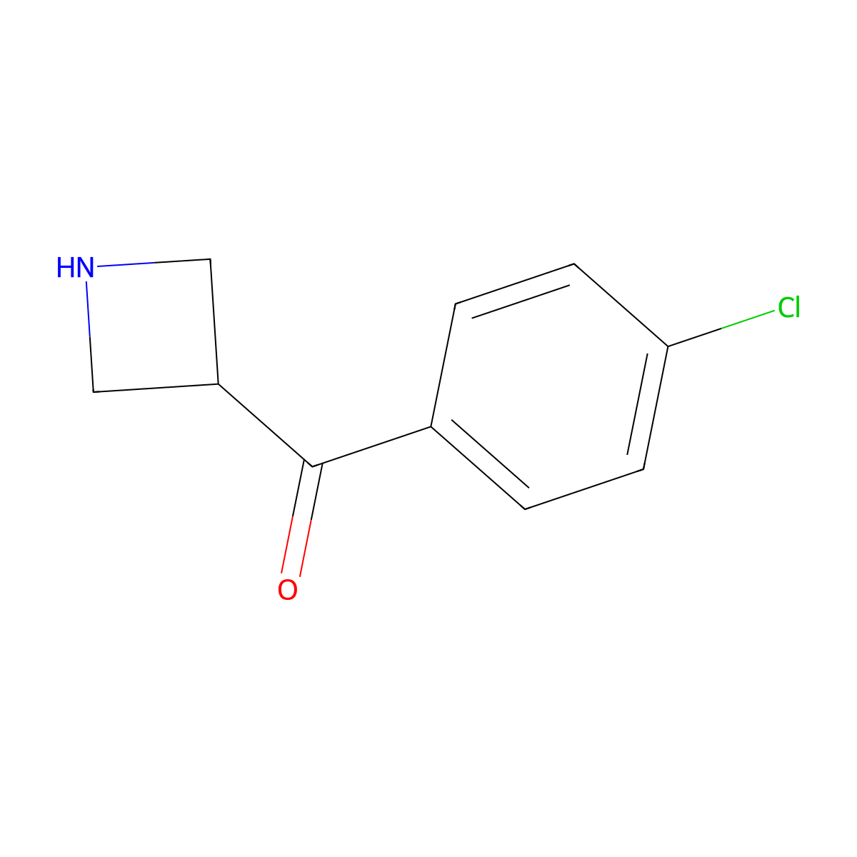 Azetidin-3-yl(4-chlorophenyl)methanone molecular structure, CAS 790205-90-2