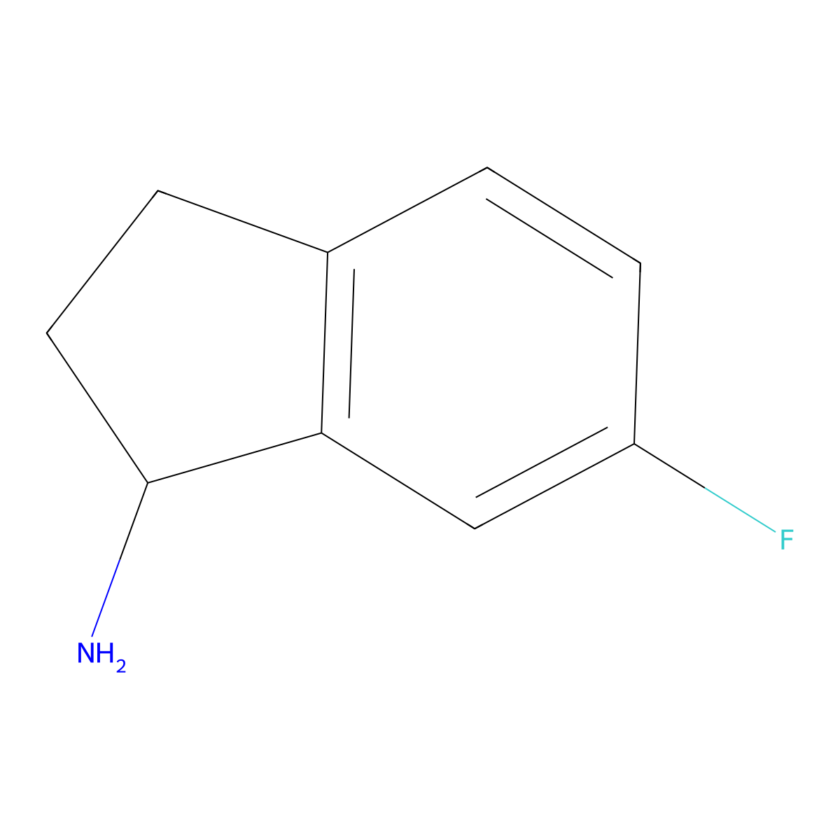 (R)-6-Fluoro-indan-1-ylamine molecular structure, CAS 790208-54-7