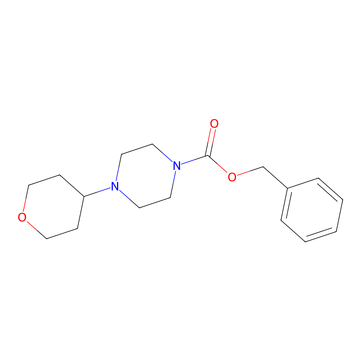 Benzyl 4-(tetrahydro-2H-pyran-4-yl)piperazine-1-carboxylate molecular structure, CAS 790223-64-2
