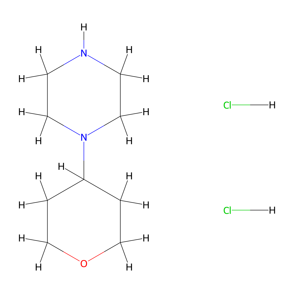 1-(Oxan-4-yl)piperazine--hydrogen chloride (1/2) molecular structure, CAS 790223-65-3
