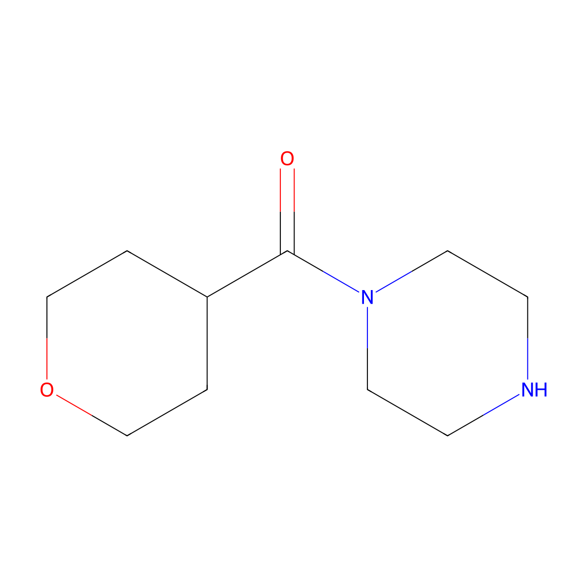 1-(Oxane-4-carbonyl)piperazine molecular structure, CAS 790223-75-5