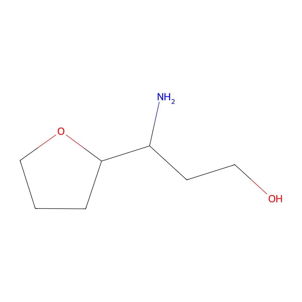 3-Amino-3-(oxolan-2-yl)propan-1-ol molecular structure, CAS 790227-32-6