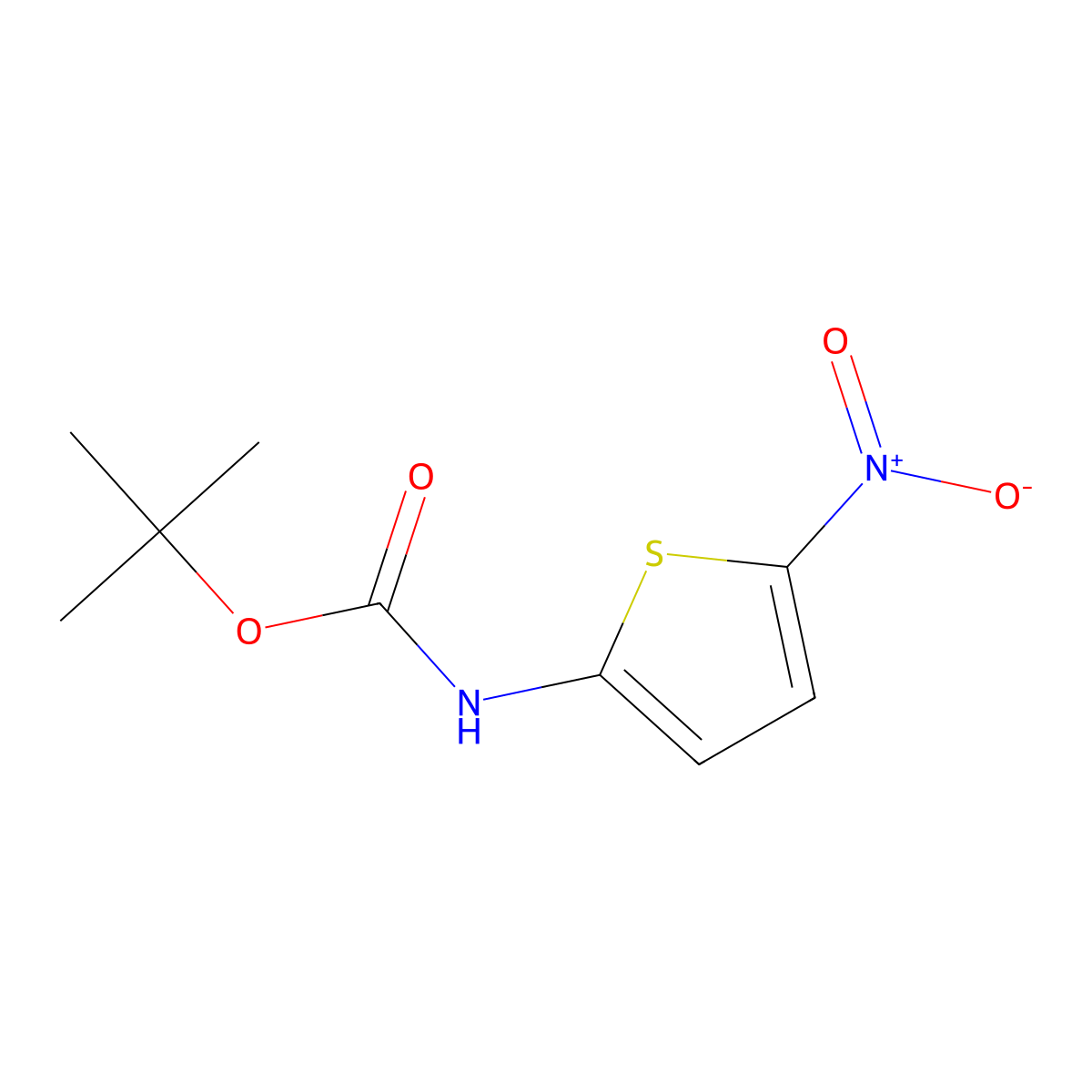tert-butylN-(5-nitrothiophen-2-yl)carbamate molecular structure, CAS 79023-58-8