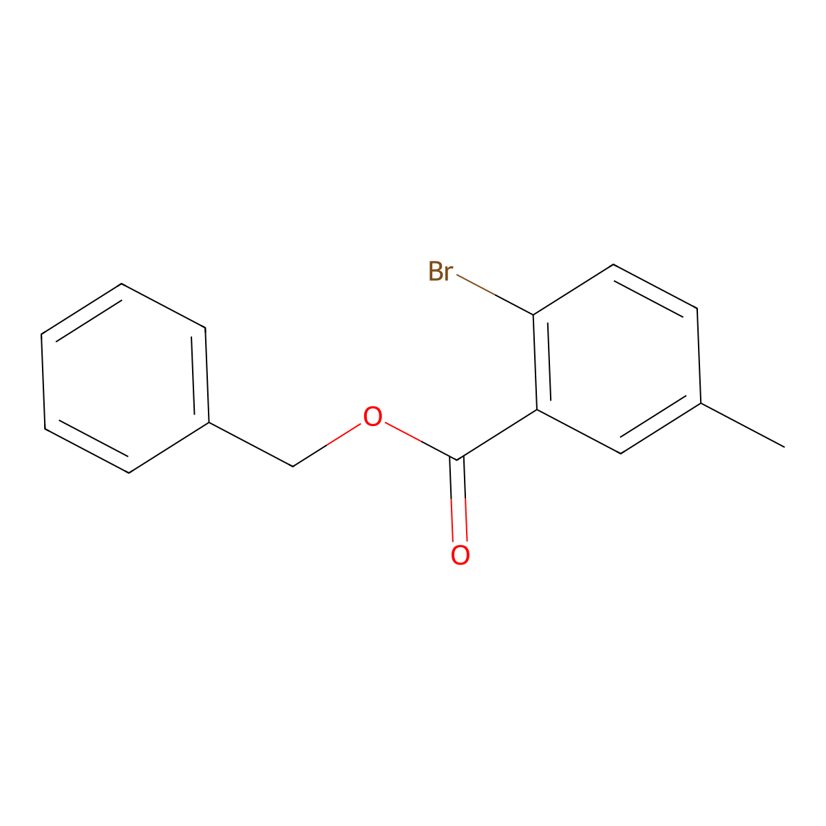 Benzyl 2-bromo-5-methylbenzoate molecular structure, CAS 790230-08-9