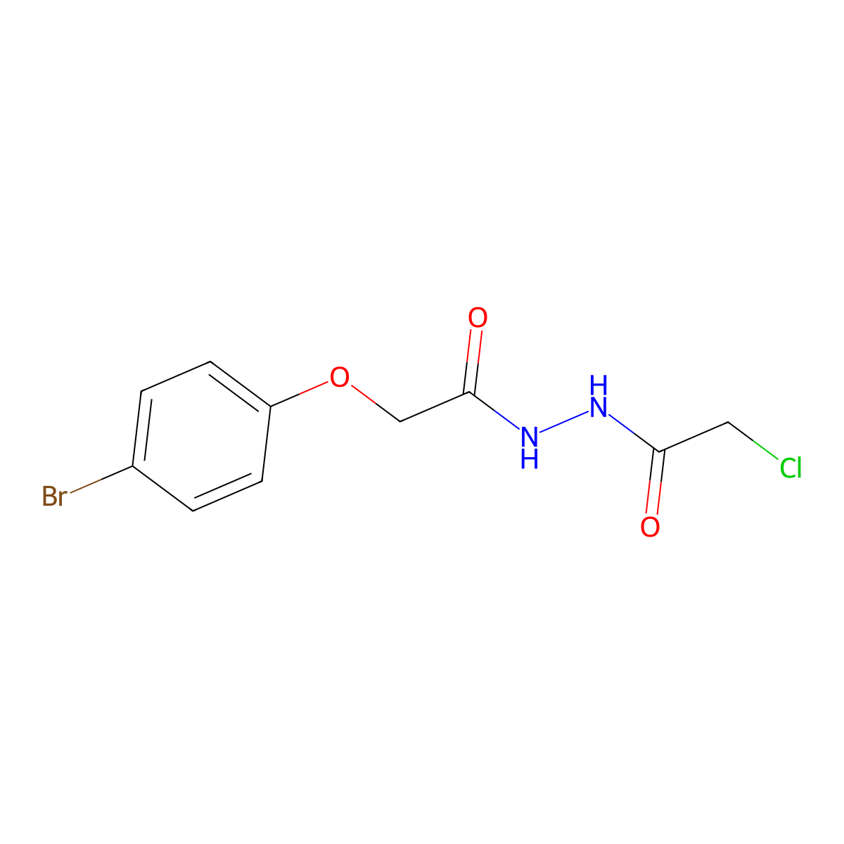 2-(4-bromophenoxy)-N'-(2-chloroacetyl)acetohydrazide molecular structure, CAS 790232-15-4