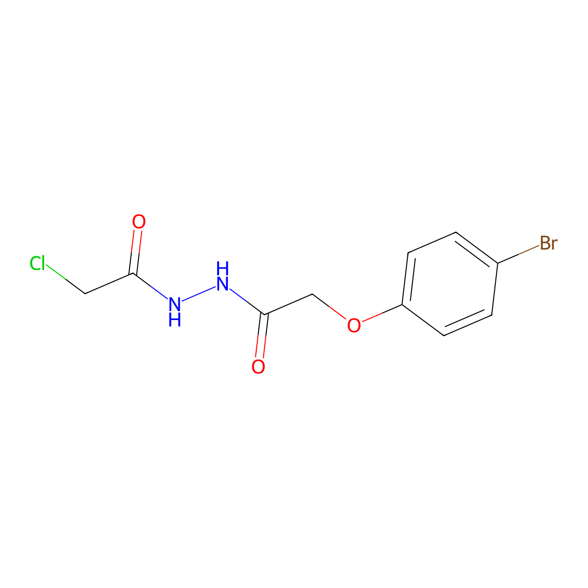 2-(4-bromophenoxy)-N'-(2-chloroacetyl)acetohydrazide molecular structure, CAS 790232-15-4