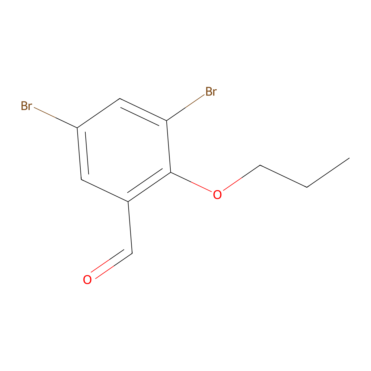 3,5-Dibromo-2-propoxybenzaldehyde molecular structure, CAS 790232-18-7
