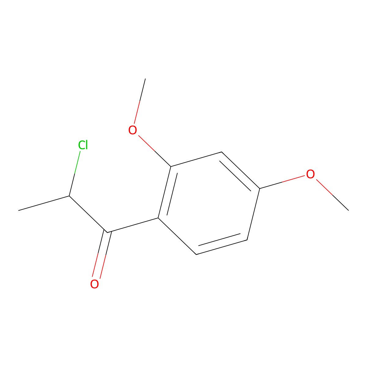 2-Chloro-1-(2,4-dimethoxyphenyl)propan-1-one molecular structure, CAS 790232-23-4