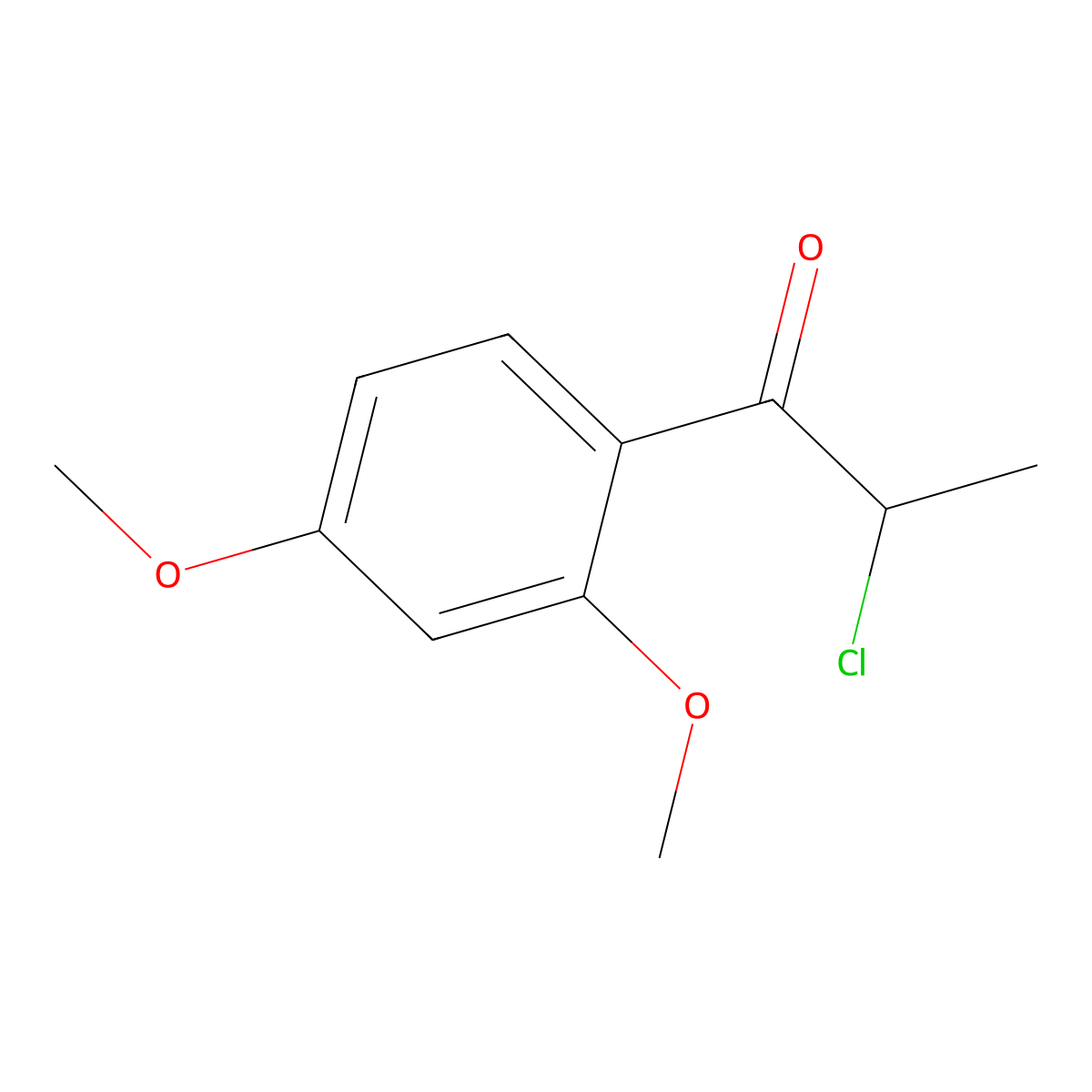 2-Chloro-1-(2,4-dimethoxyphenyl)propan-1-one molecular structure, CAS 790232-23-4