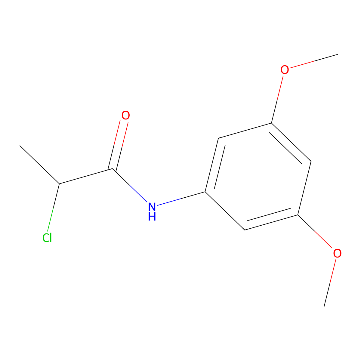 2-chloro-N-(3,5-dimethoxyphenyl)propanamide molecular structure, CAS 790232-30-3