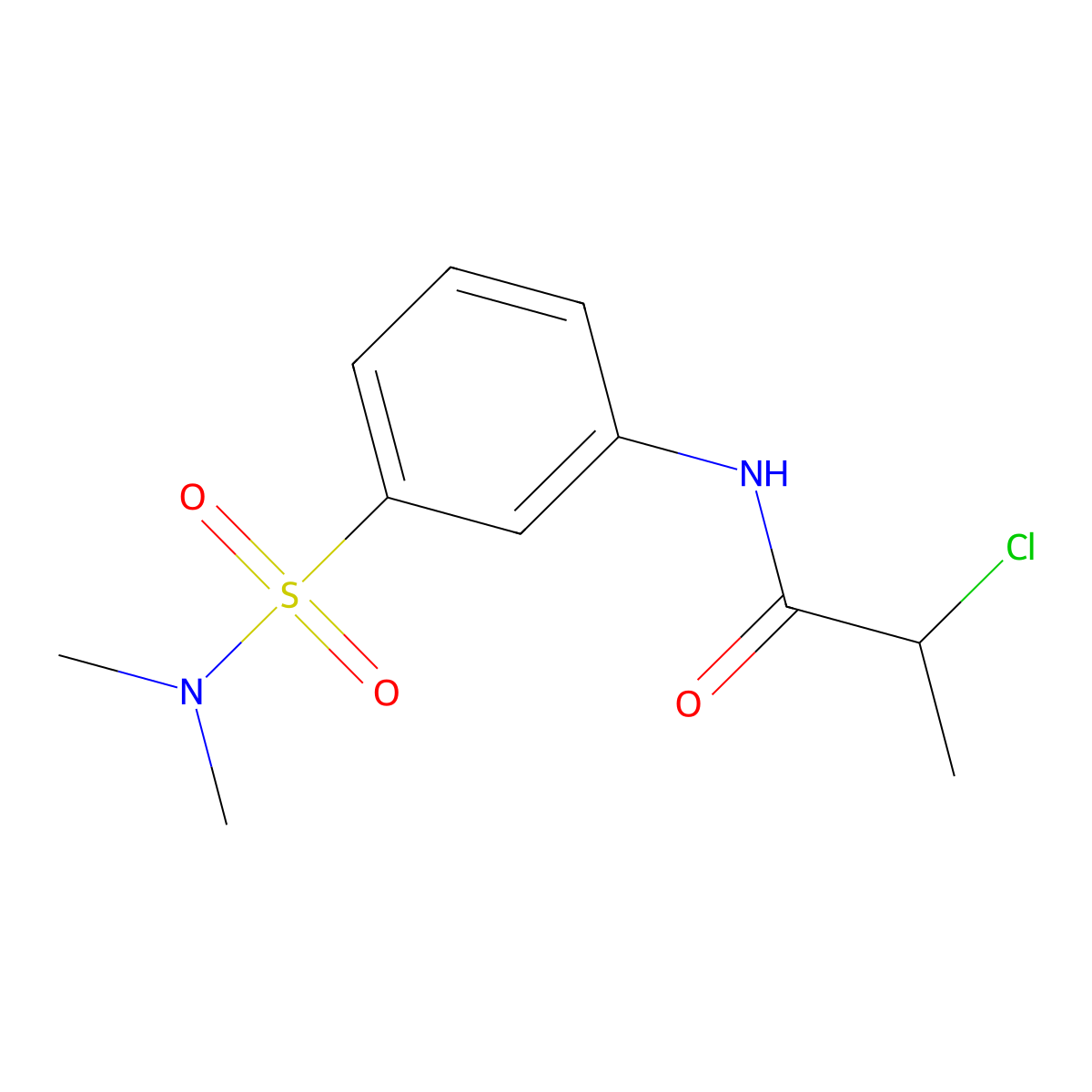 2-chloro-N-[3-(dimethylsulfamoyl)phenyl]propanamide molecular structure, CAS 790232-32-5